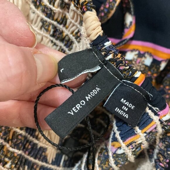 Vero Moda Maxi Bohemian Dress Tiered Sleeveless dress Size large - Picture 14 of 15